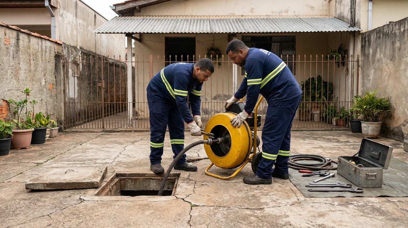 Desentupimento de esgoto em Brasília‑DF