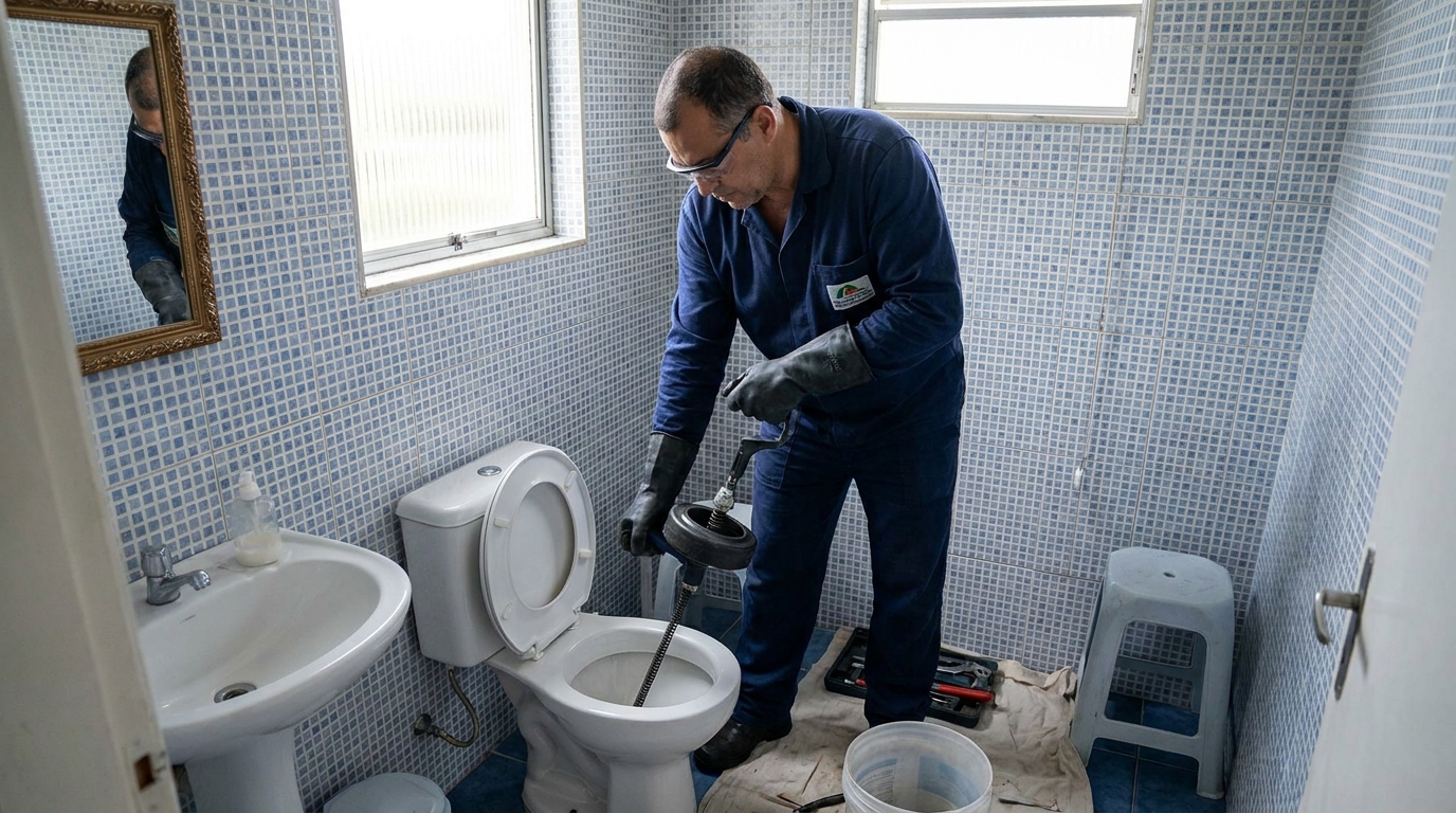 Desentupimento de vaso profissional em Brasília‑DF
