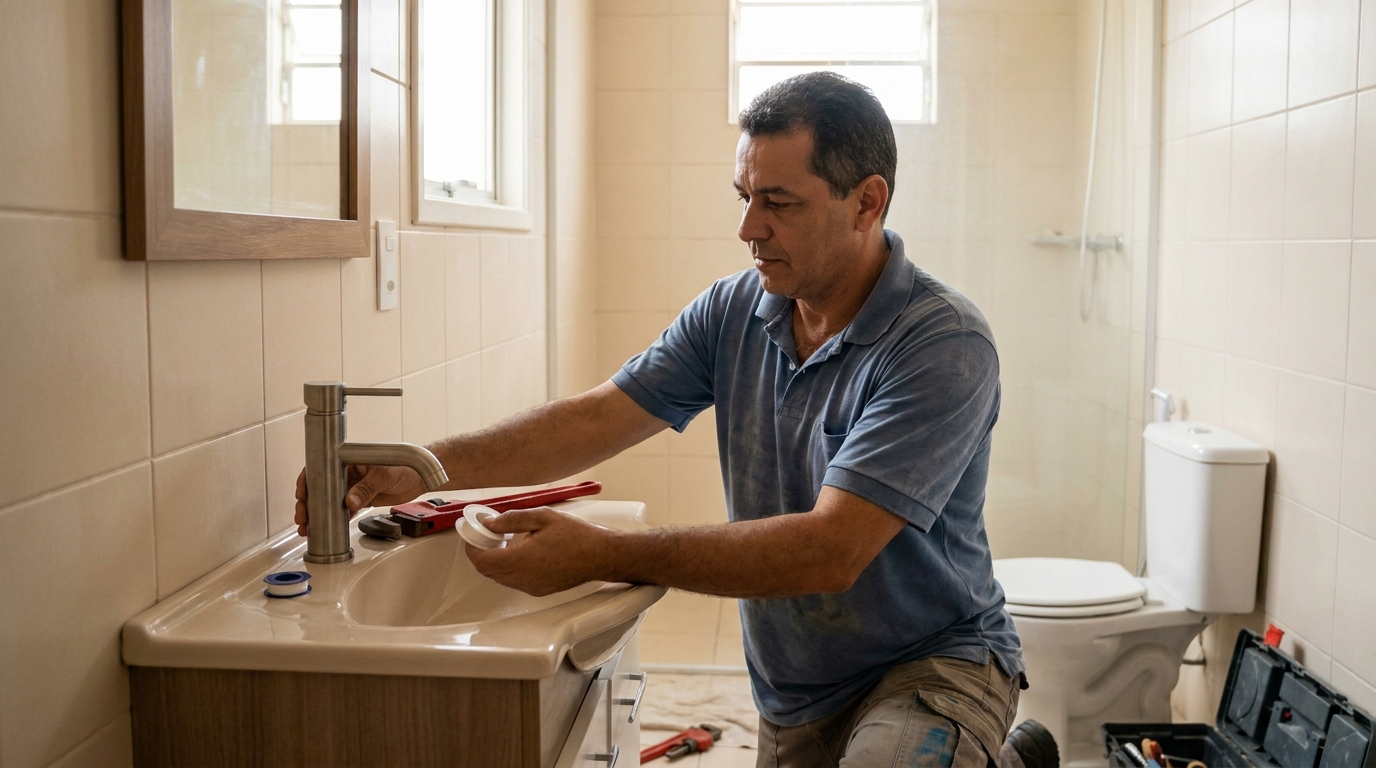 Instalação de torneira profissional em Brasília‑DF